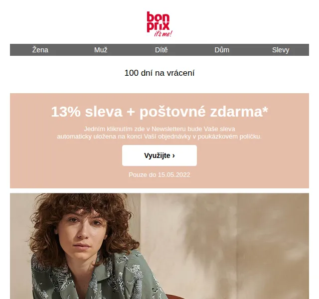 Bonprix: 13% sleva + poštovné zdarma – červen 2026 | Nuslet.cz