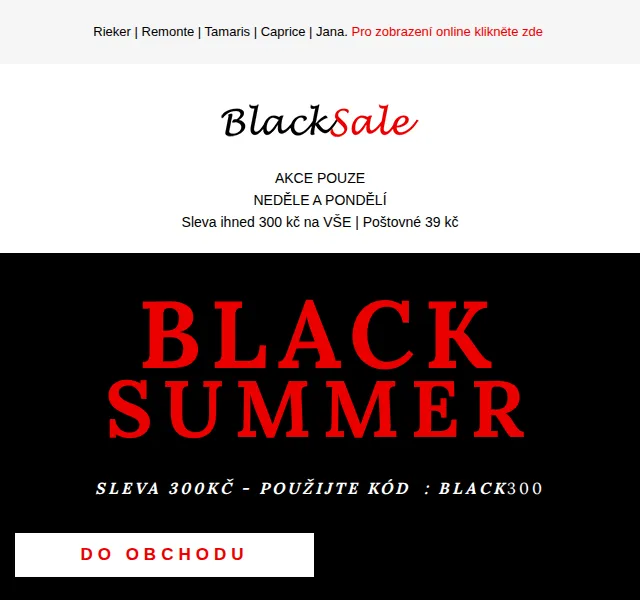 Eliteshoes: Black Summer sleva 300 Kč na vše – červen 2026 | Nuslet.cz