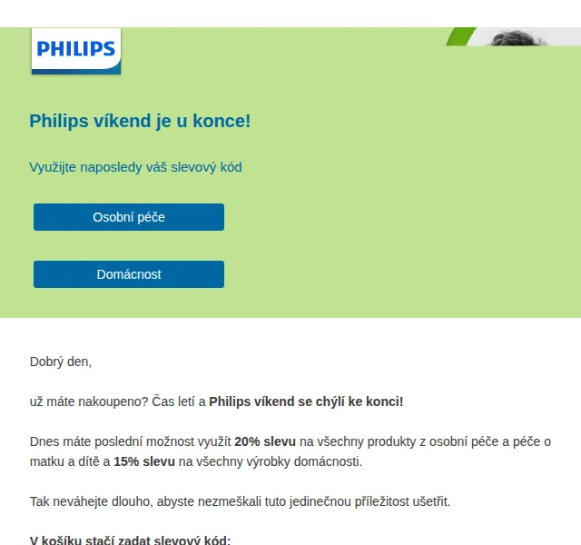 Philips: Až 20% sleva na osobní péči a domácnost – červen 2026 | Nuslet.cz
