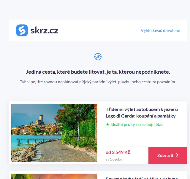 Vánoce na Skrz: plavba po Nilu od 16 990 Kč, Lago di Garda od 2 549 Kč – červen 2026 | Nuslet.cz