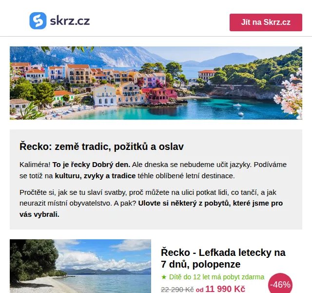 Skrz.cz: Dovolená v Řecku se slevou až 50 % – červen 2026 | Nuslet.cz