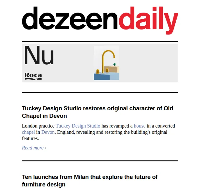 Dezeen Daily: Architektura a design – červenec 2026 | Nuslet.cz
