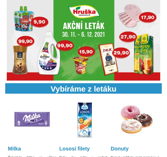 Váš HRUŠKA tým: Milka 19,90 Kč – červen 2026 | Nuslet.cz