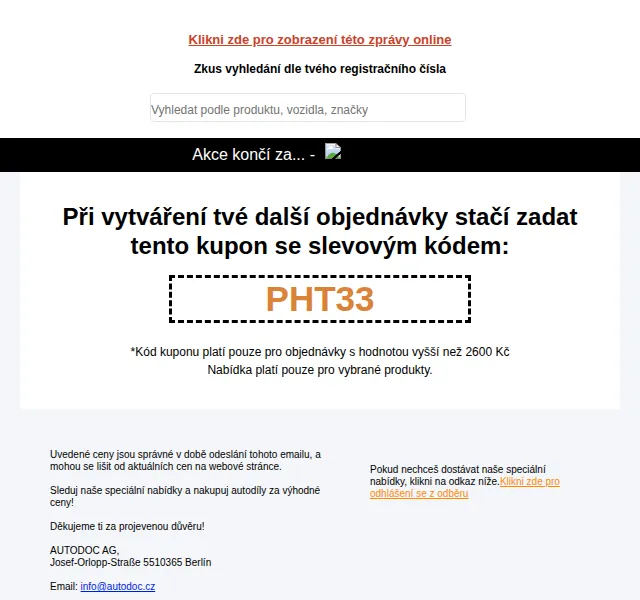Autodoc.cz: Sleva 80 Kč na autodíly – červen 2026 | Nuslet.cz