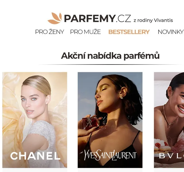 Parfemy.cz: Parfémy Chanel, YSL a Bvlgari – červenec 2026 | Nuslet.cz