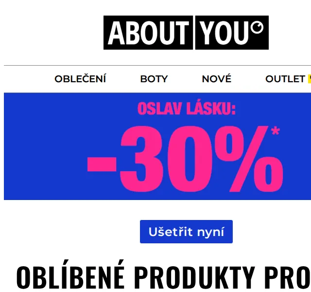 ABOUT YOU: -30% EXTRA sleva na módu – červen 2026 | Nuslet.cz