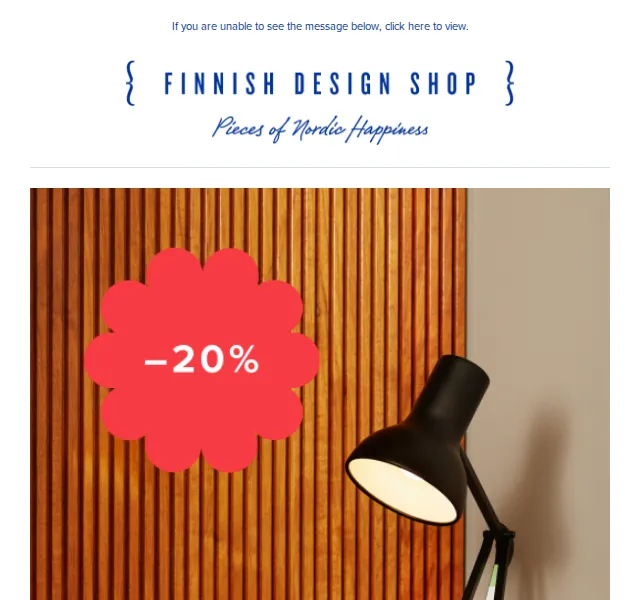Finnish Design Shop: sleva 20 % na Anglepoise Type 75 Mini Paul Smith – červen 2026 | Nuslet.cz