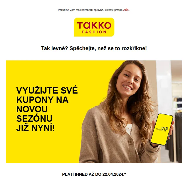 Takko Fashion: Slevy až 30 % a kousky pod 850 Kč – červen 2026 | Nuslet.cz