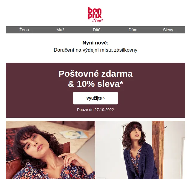 bonprix: 10% sleva a poštovné zdarma – červen 2026 | Nuslet.cz