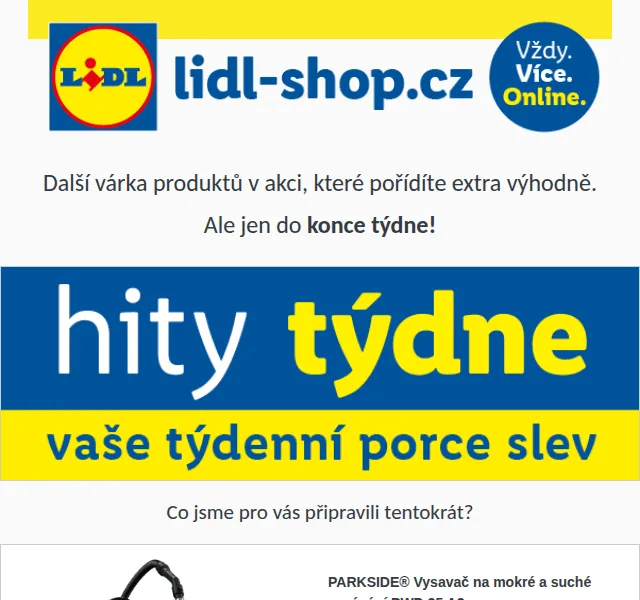 Lidl: Hity týdne – sleva až 50 % na PARKSIDE, SILVERCREST a LIVARNO – březen 2026 | Nuslet.cz