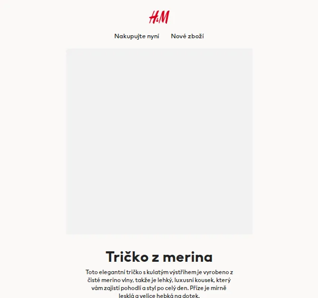 H&M Fashion: Tričko z merina – červen 2026 | Nuslet.cz