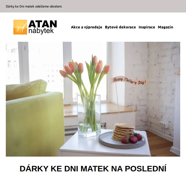 ATAN nábytek: Dárky ke Dni matek skladem – červen 2026 | Nuslet.cz