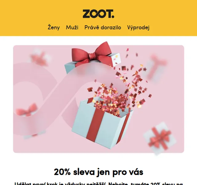 ZOOT: 20% sleva na první nákup – červen 2026 | Nuslet.cz