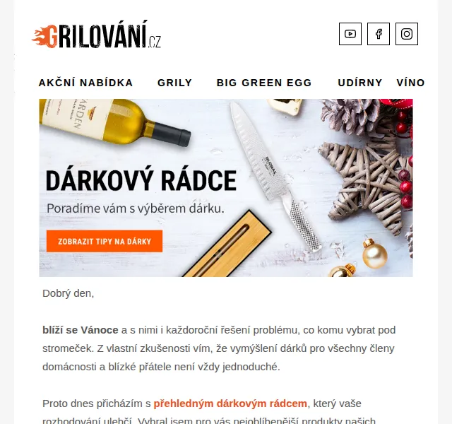 Grilování.cz: Dárkové tipy pro milovníky grilování – červen 2026 | Nuslet.cz