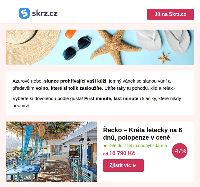 Skrz.cz: Last minute dovolená u moře – červen 2026 | Nuslet.cz