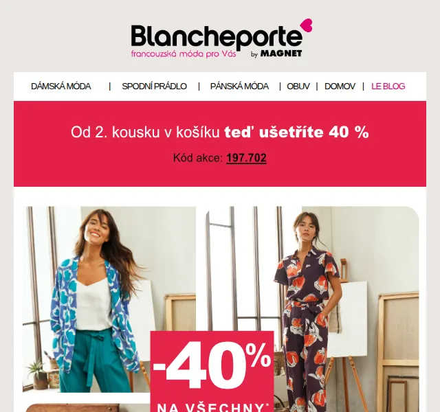 Blancheporte: -40 % na kolekci Odette Lepeltier – červen 2026 | Nuslet.cz