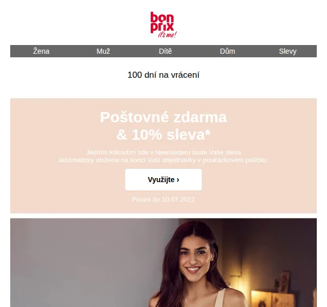 bonprix: 10% sleva a poštovné zdarma – červen 2026 | Nuslet.cz