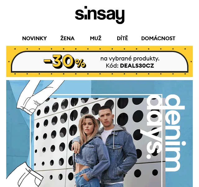Sinsay: Sleva na džíny – červen 2026 | Nuslet.cz
