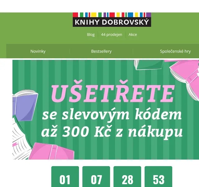 Knihy Dobrovský: Knižní novinky až 300 Kč sleva – duben 2026