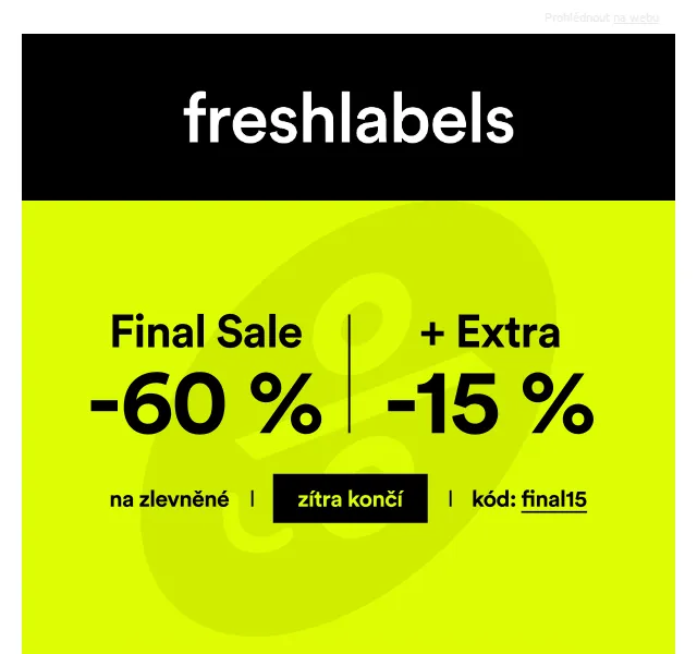 Freshlabels: extra 15 % na Summer Sales – červen 2026 | Nuslet.cz