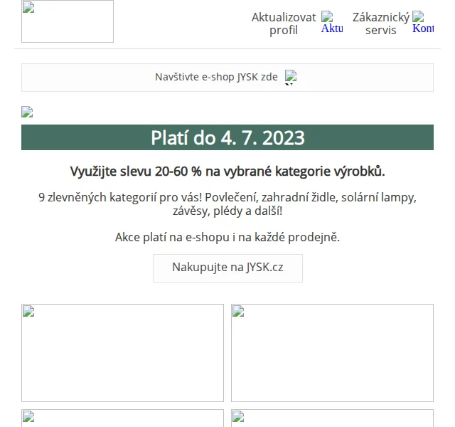JYSK: Dny kategorií + sleva 20–60 % na zahradní nábytek – červen 2026 | Nuslet.cz