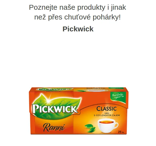 Váš HRUŠKA tým: Pickwick čajová nabídka – červen 2026 | Nuslet.cz