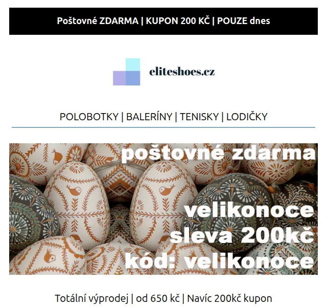 Eliteshoes: Totální výprodej od 650 Kč – červen 2026 | Nuslet.cz