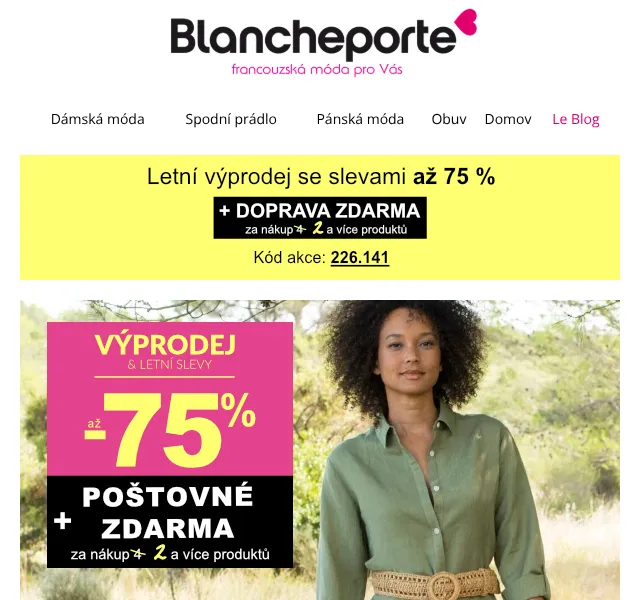 Blancheporte: šaty od 324 Kč – srpen 2026 | Nuslet.cz