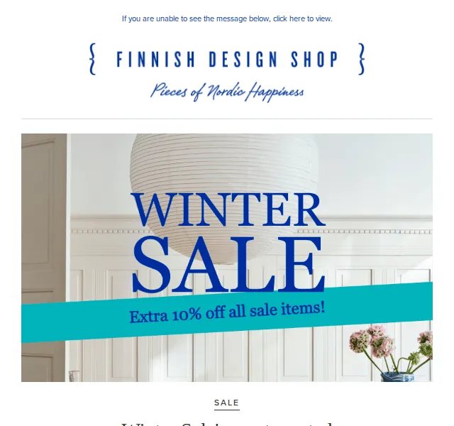 Finnish Design Shop: Winter Sale slevy –40 % + extra 10 % – červen 2026 | Nuslet.cz
