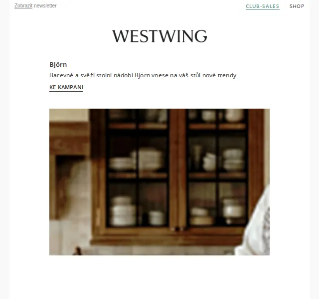 Westwing: Björn stolní nádobí a italský minimalismus – červen 2026 | Nuslet.cz