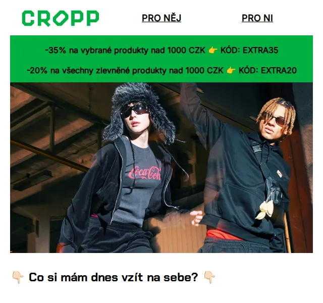 Cropp: Slevy až -35% na oblečení – duben 2026 | Nuslet.cz