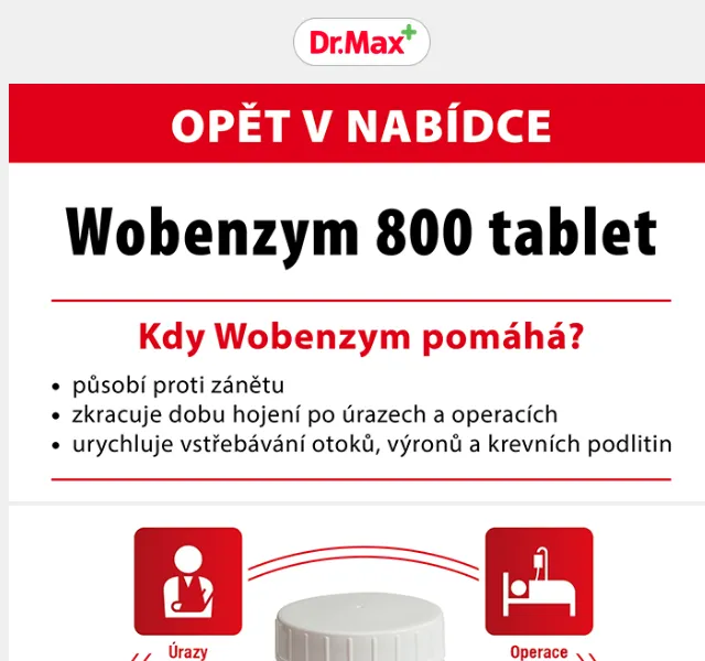 Dr.Max E-shop: Wobenzym skladem – červen 2026 | Nuslet.cz