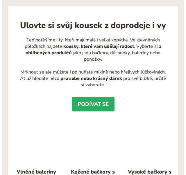 Ovečkárna: Slevy až 60 % na vlněné bačkory a baleríny – červen 2026 | Nuslet.cz