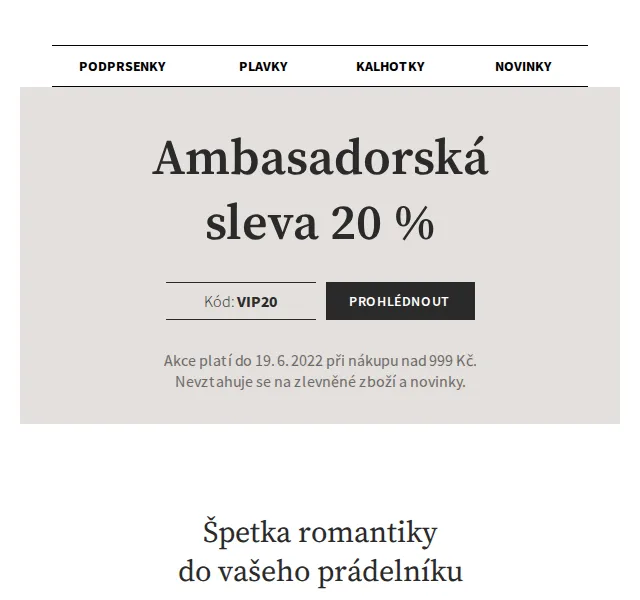 Astratex.cz: 20% sleva na prádlo a doprava zdarma – červen 2026 | Nuslet.cz