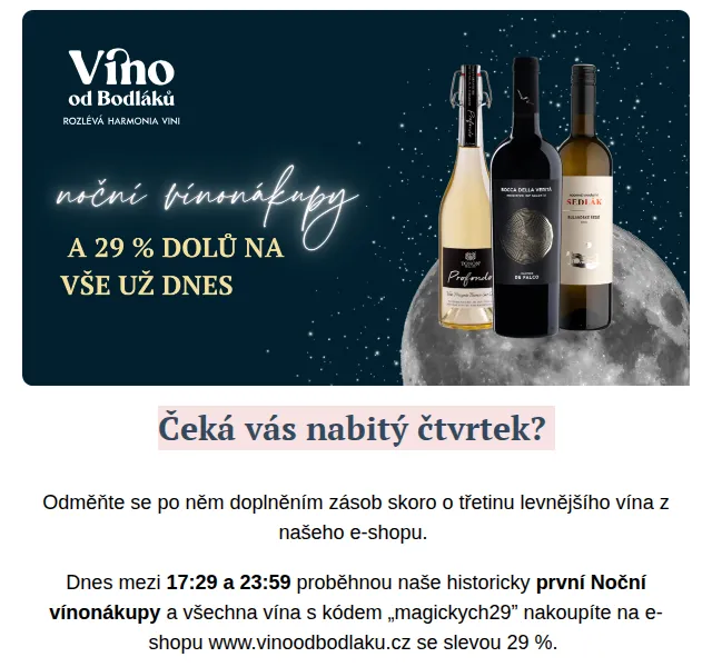 Jitka za Víno od Bodláků: Sleva 29 % na všechno – červen 2026 | Nuslet.cz