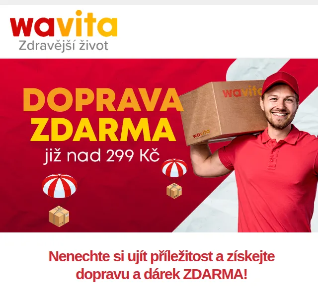 Wavita: Poštovné zdarma a dárek k nákupu nad 690 Kč – červen 2026 | Nuslet.cz