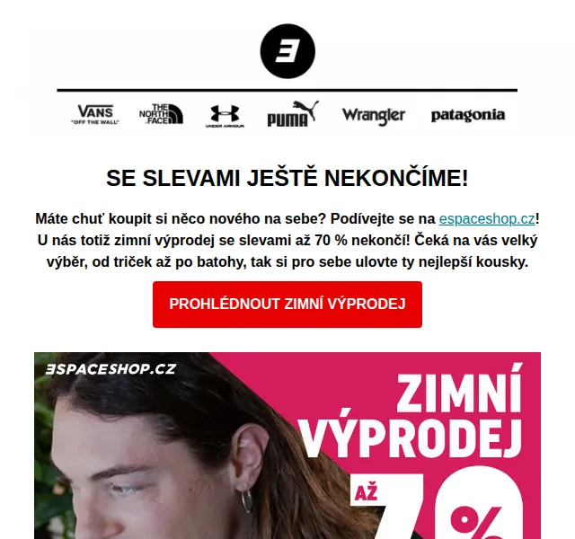 ESPACE: Zimní výprodej se slevami až 70 % – červen 2026 | Nuslet.cz