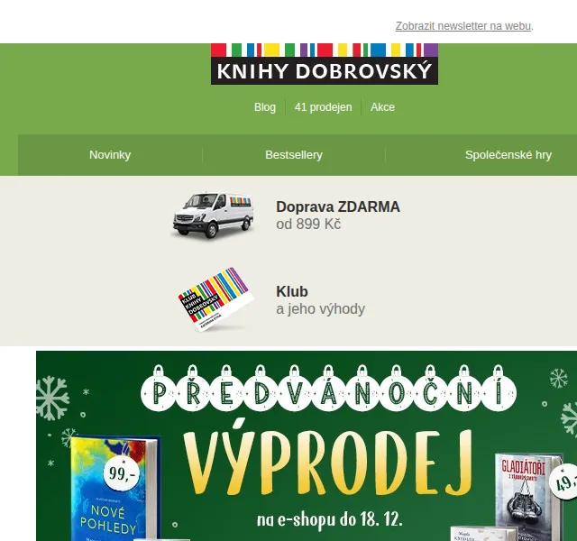KnihyDobrovsky.cz: Předvánoční výprodej knih od 9 Kč – červen 2026 | Nuslet.cz