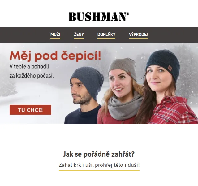 BUSHMAN: Zimní slevy až 60 % – červen 2026 | Nuslet.cz