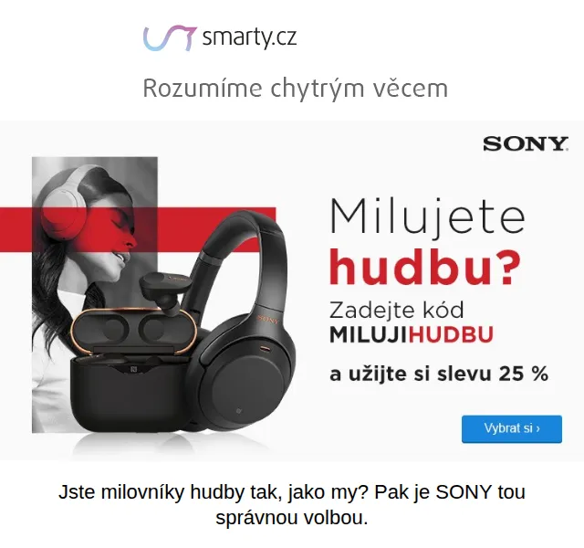 Smarty.cz: 25% sleva na SONY audio – červen 2026 | Nuslet.cz