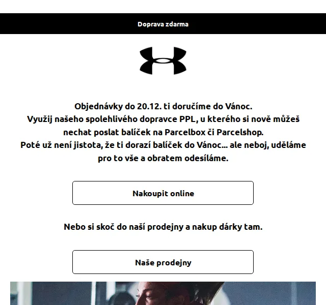 Under Armour: Doprava zdarma do Vánoc – prosinec 2026 | Nuslet.cz