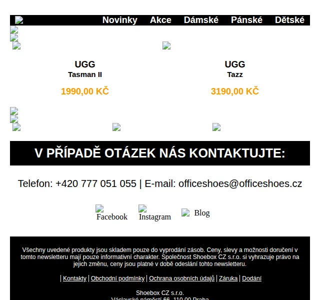 Office Shoes: UGG Tasman II a Tazz – červen 2026 | Nuslet.cz