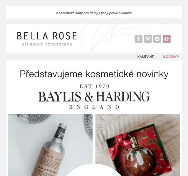 Bella Rose: sleva 20 % na Baylis & Harding – červen 2026 | Nuslet.cz