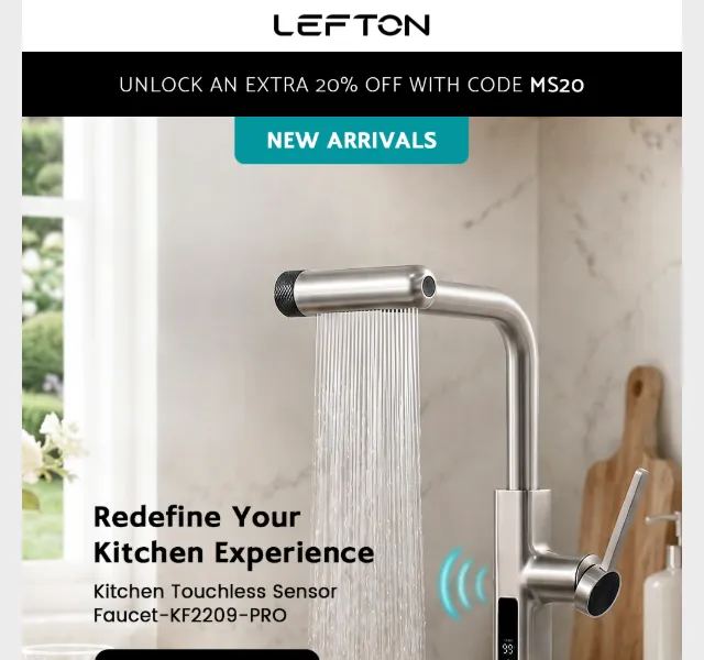 Lefton Sanitary: Výprodej kuchyňských batérií -20 % – květen 2026