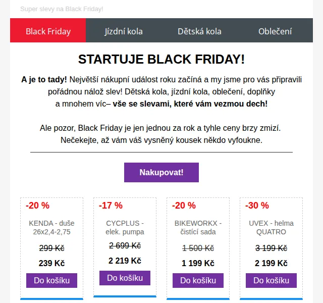 czbikero: Black Friday slevy až 50% – červen 2026 | Nuslet.cz