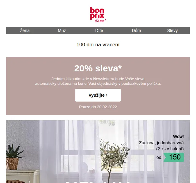 Bonprix: 20% sleva na jarní kolekci – únor 2022 | Nuslet.cz