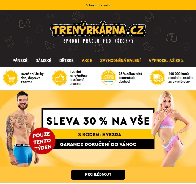 Lukáš z Trenýrkárna.cz: 30% sleva + výprodej až 80 % – červen 2026 | Nuslet.cz