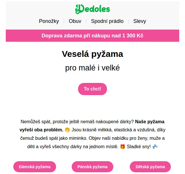 Dedoles: Veselá pyžama a ponožky – červen 2026 | Nuslet.cz