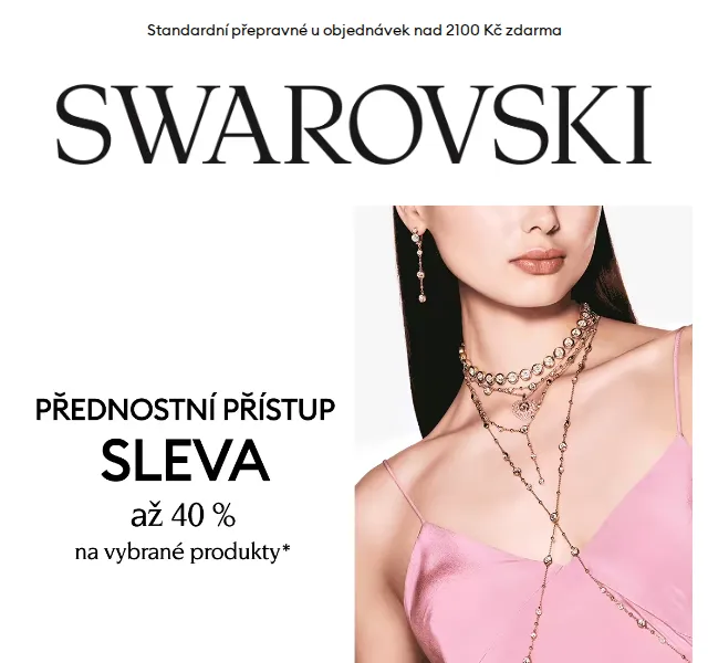 Swarovski: sleva až 40 % na šperky a hodinky – červen 2026 | Nuslet.cz