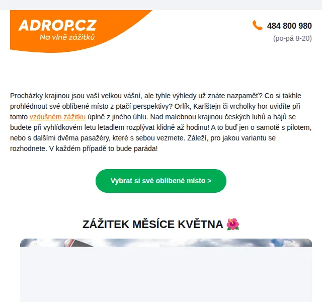 Adrop: Vyhlídkový let letadlem od 2 600 Kč – červen 2026 | Nuslet.cz